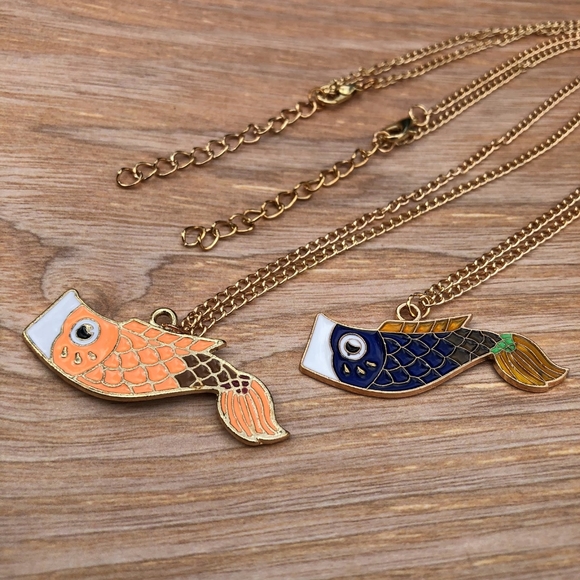 Koi Fish Carp Feng Shui Far East Layer Trendy Necklaces - Picture 5 of 16